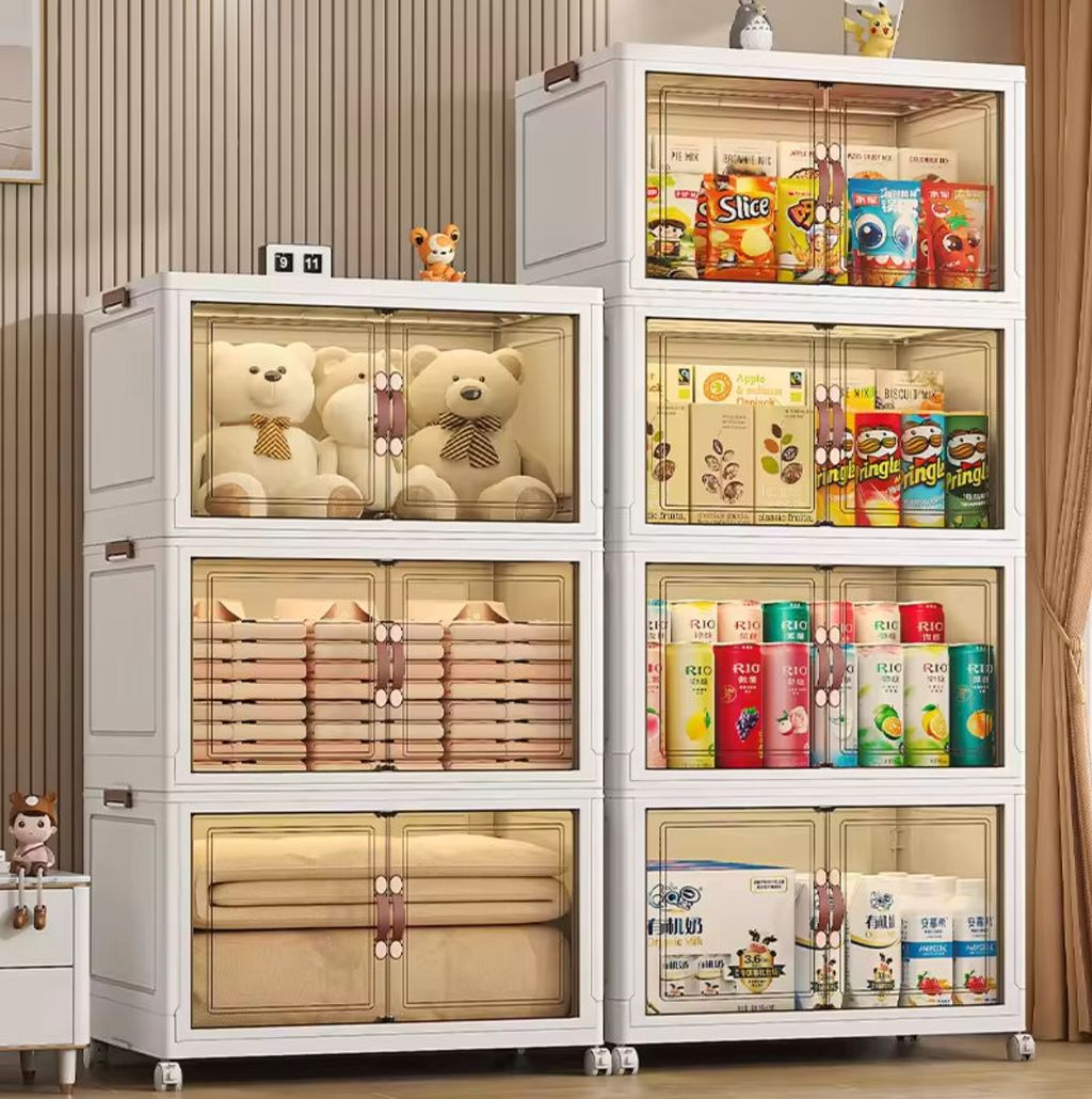 Foldable Transparent Wardrobe Storage Cabinet