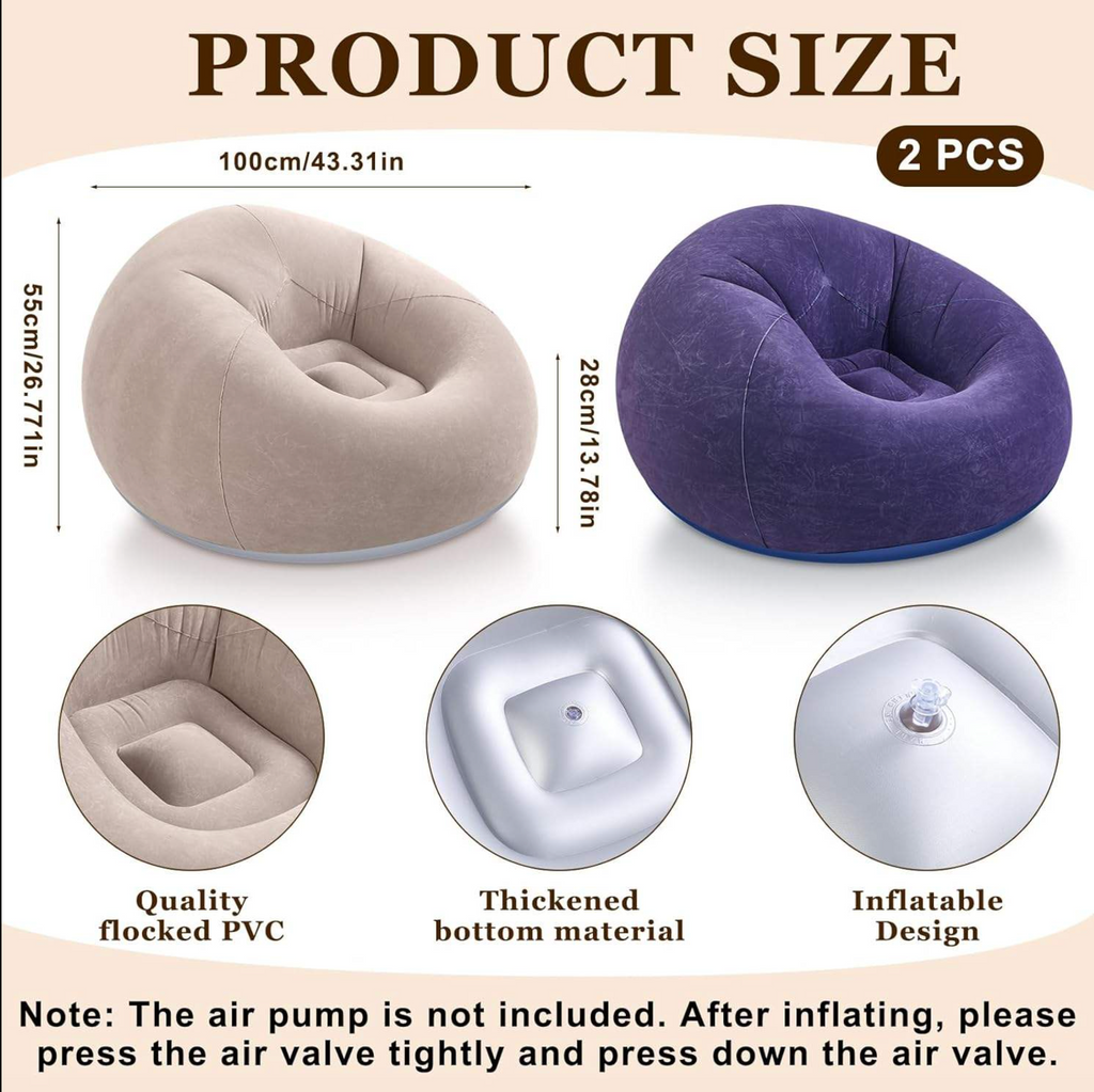 Inflatable Comfort Lounger Sofa – Portable Air Lounge Chair for Home & Outdoors