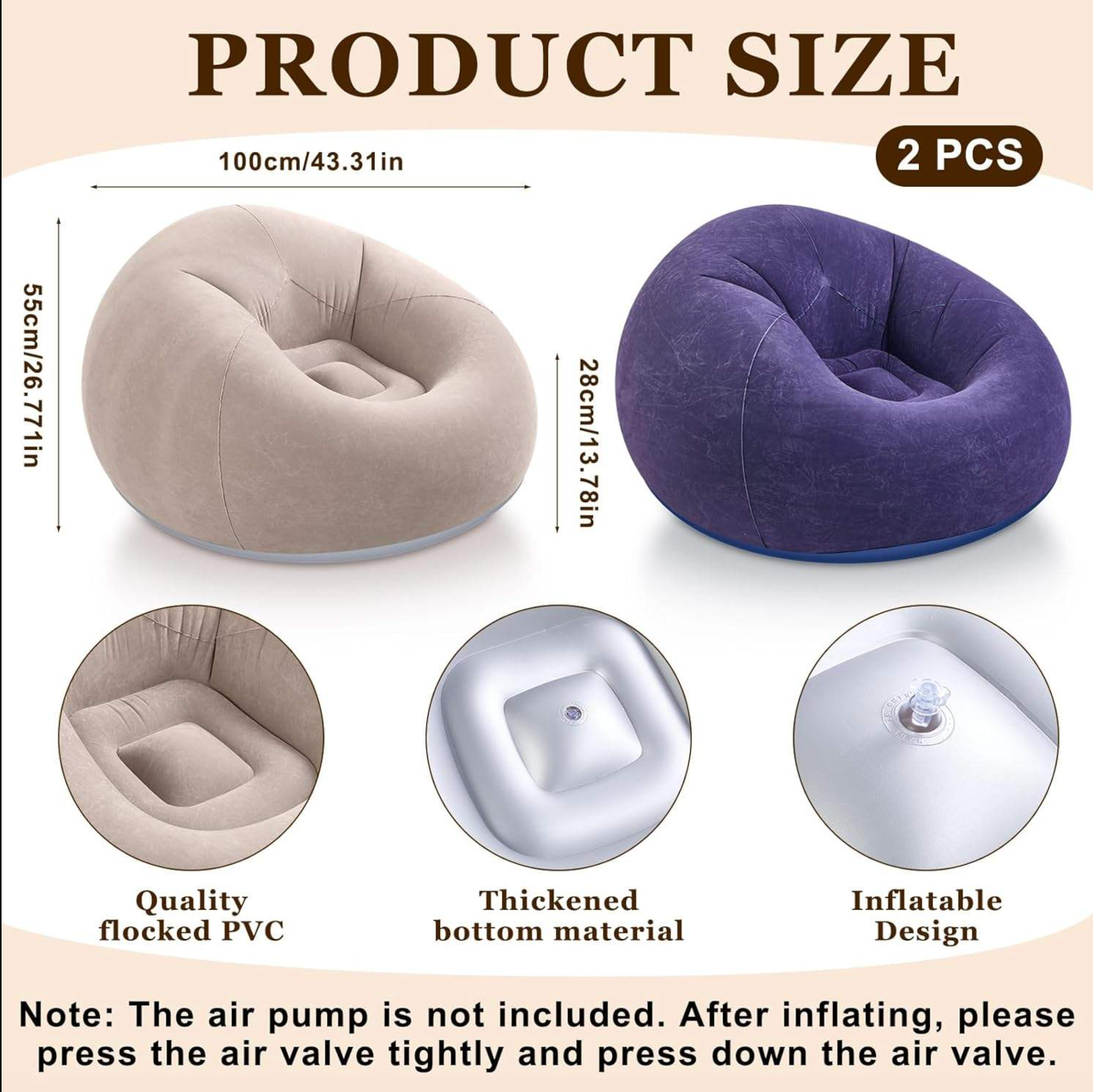 Inflatable Comfort Lounger Sofa – Portable Air Lounge Chair for Home & Outdoors